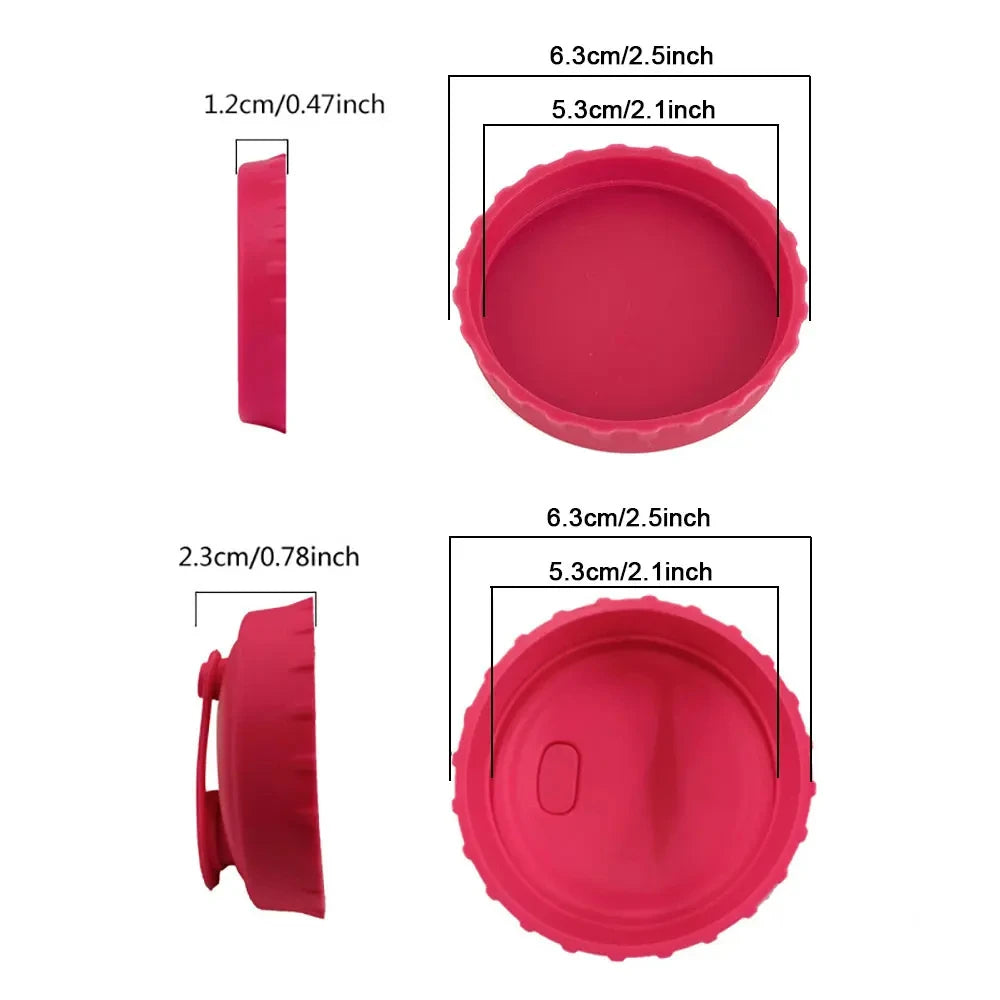 2 Styles Reusable Silicone Soda Can Lid Sealing Cover Protective
